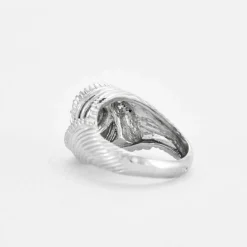 Bague tourbillon or gris diamant