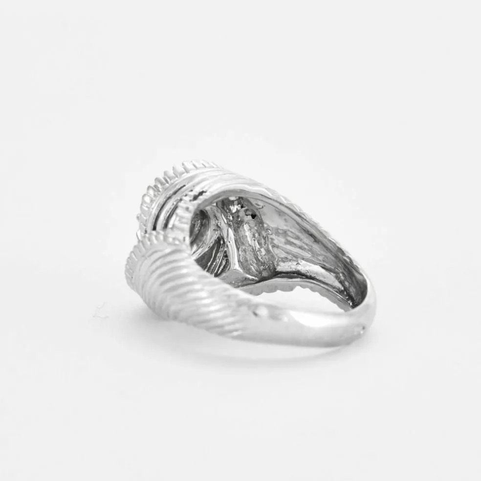 Bague tourbillon or gris diamant