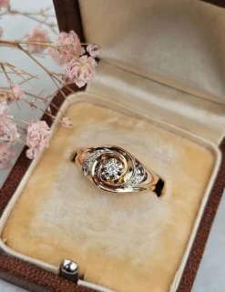 Bague tourbillon or rose