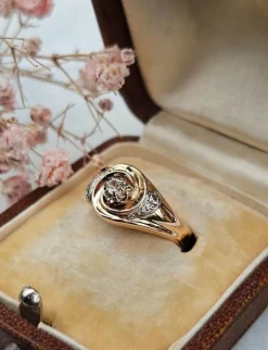Bague tourbillon or rose