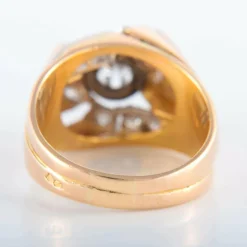 Bague Tourbillon or rose Platine Diamants