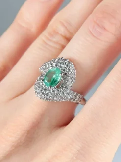 Bague Tourbillon Tourmaline Paraïba Diamants