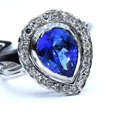 Bague tourmaline en forme de larme
