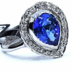 Bague tourmaline en forme de larme