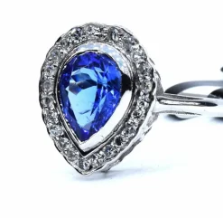 Bague tourmaline en forme de larme