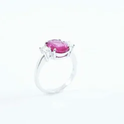 Bague tourmaline or blanc 18K