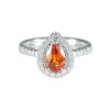 Bague Tourmaline orange Diamants