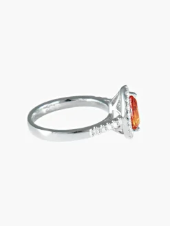 Bague Tourmaline orange Diamants