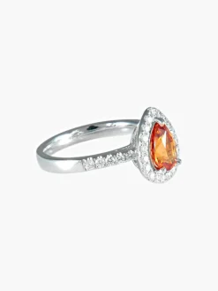 Bague Tourmaline orange Diamants