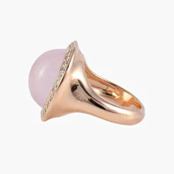 Bague Tourmaline rose cabochon