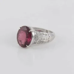 Bague Tourmaline rose Diamants
