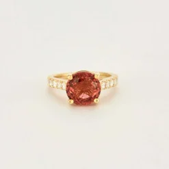 Bague Tourmaline rose Diamants