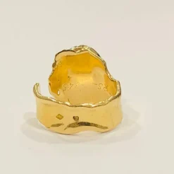 Bague tourmaline rose or jaune