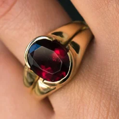 Bague Tourmaline Rubellite Or jaune