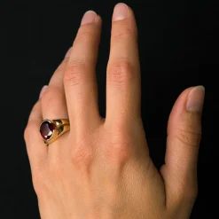 Bague Tourmaline Rubellite Or jaune