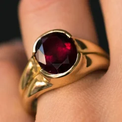 Bague Tourmaline Rubellite Or jaune