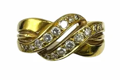 Bague Tresse Or avec Diamants