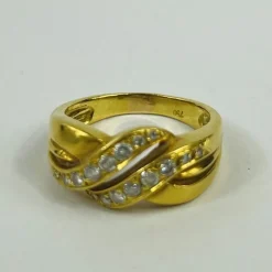 Bague Tresse Or avec Diamants