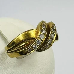 Bague Tresse Or avec Diamants