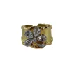 Bague trèfle diamants