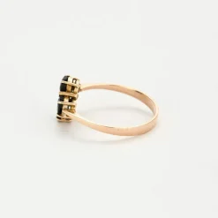Bague Trèfle or rose saphirs