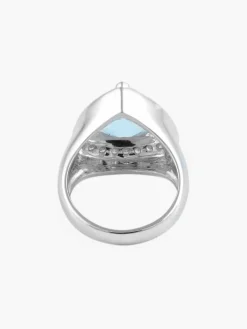 Bague Triangle Topaze bleue