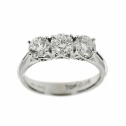 Bague trilogie avec diamants