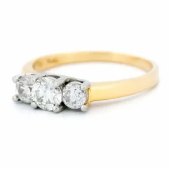 Bague Trilogie Diamant Platine