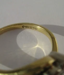 Bague trilogie diamants or bicolore