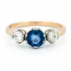 Bague Trilogie Diamants Saphir
