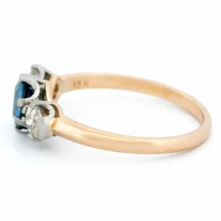 Bague Trilogie Diamants Saphir