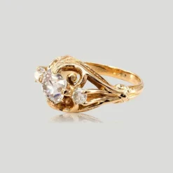 Bague trilogie diamants taille ancienne