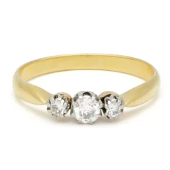Bague Trilogie en or bicolore et diamants