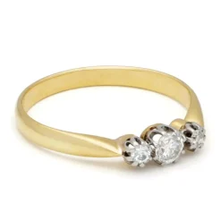 Bague Trilogie en or bicolore et diamants