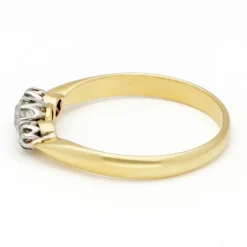 Bague Trilogie en or bicolore et diamants