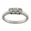 Bague trilogie en or blanc avec diamants de 0,63 ct