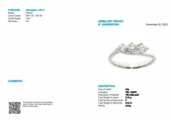 Bague trilogie en or blanc et diamants