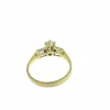 Bague trilogie en or jaune certifiée HRD avec diamants naturels de 0,80 carat