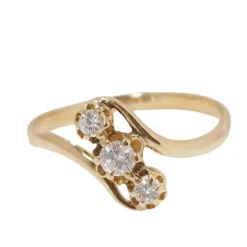Bague Trilogie En Or Jaune Et Diamants