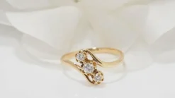 Bague Trilogie En Or Jaune Et Diamants