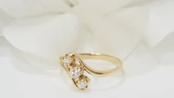 Bague Trilogie En Or Jaune Et Diamants