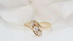 Bague Trilogie En Or Jaune Et Diamants