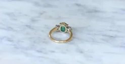 Bague Trilogie émeraude, diamants