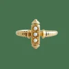 Bague trilogie Napoléon III, or et perles
