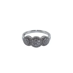 Bague "trilogie" Or blanc Diamants