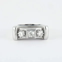 Bague Trilogie Or blanc Diamants