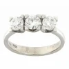 Bague trilogie Or blanc Diamants 1,50 ct