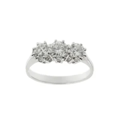 Bague trilogie Or blanc Diamants