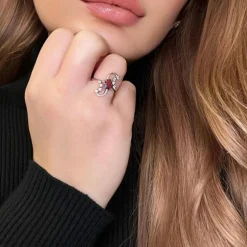 Bague Trilogie or blanc quartz