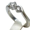 Bague trilogie Or Gris Diamants